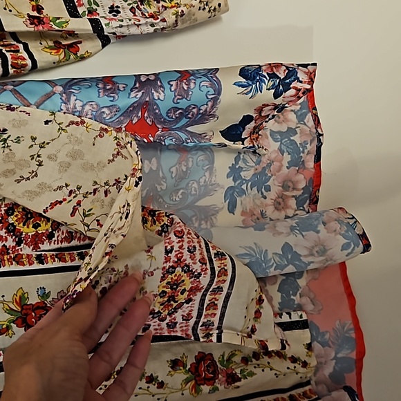 Anthropologie Cyrena multicolor floral print pintuck back detail boho Small - Picture 5 of 8